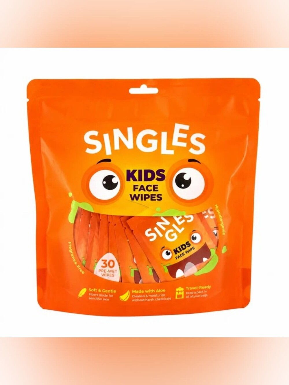 Single Kids Face Wipes - 30 Pcs In A Pack
